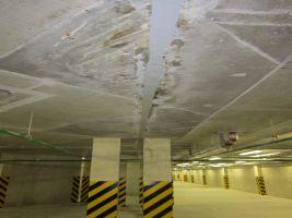 Устранение протечек методом инъектирования в деформационном шве потолка паркинга автостоянки.